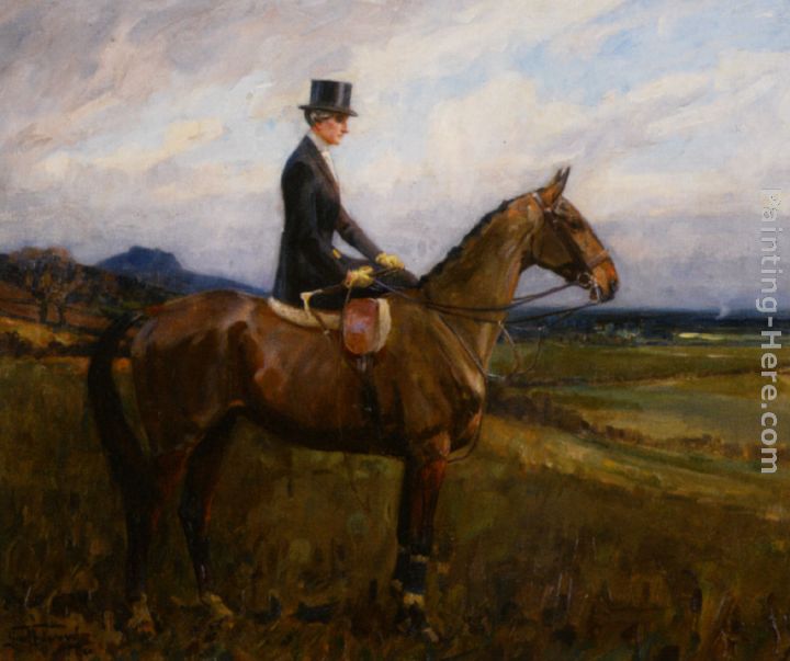 Portrait of Evelyn Rolt on Horseback painting - Lionel Edwards Portrait of Evelyn Rolt on Horseback art painting